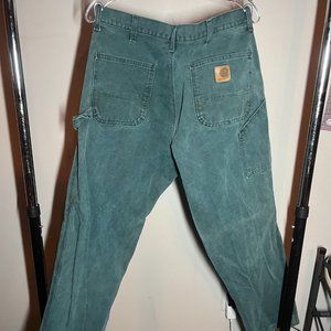 Carhartt Green Carpenter Pants 34x32